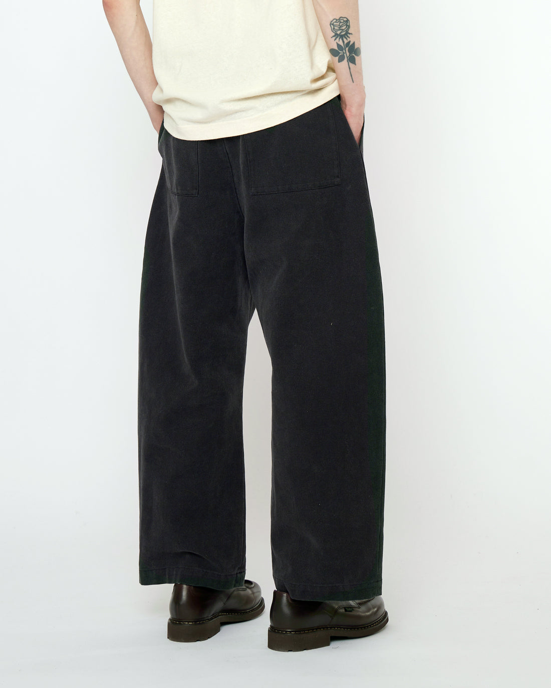 Tailored Curve Legged Trouser - SS25 - Washed Black