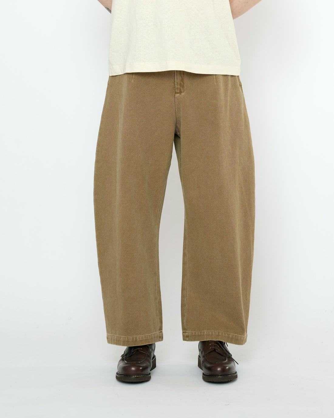 Tailored Curve Legged Trouser - SS25 - Washed Kelp