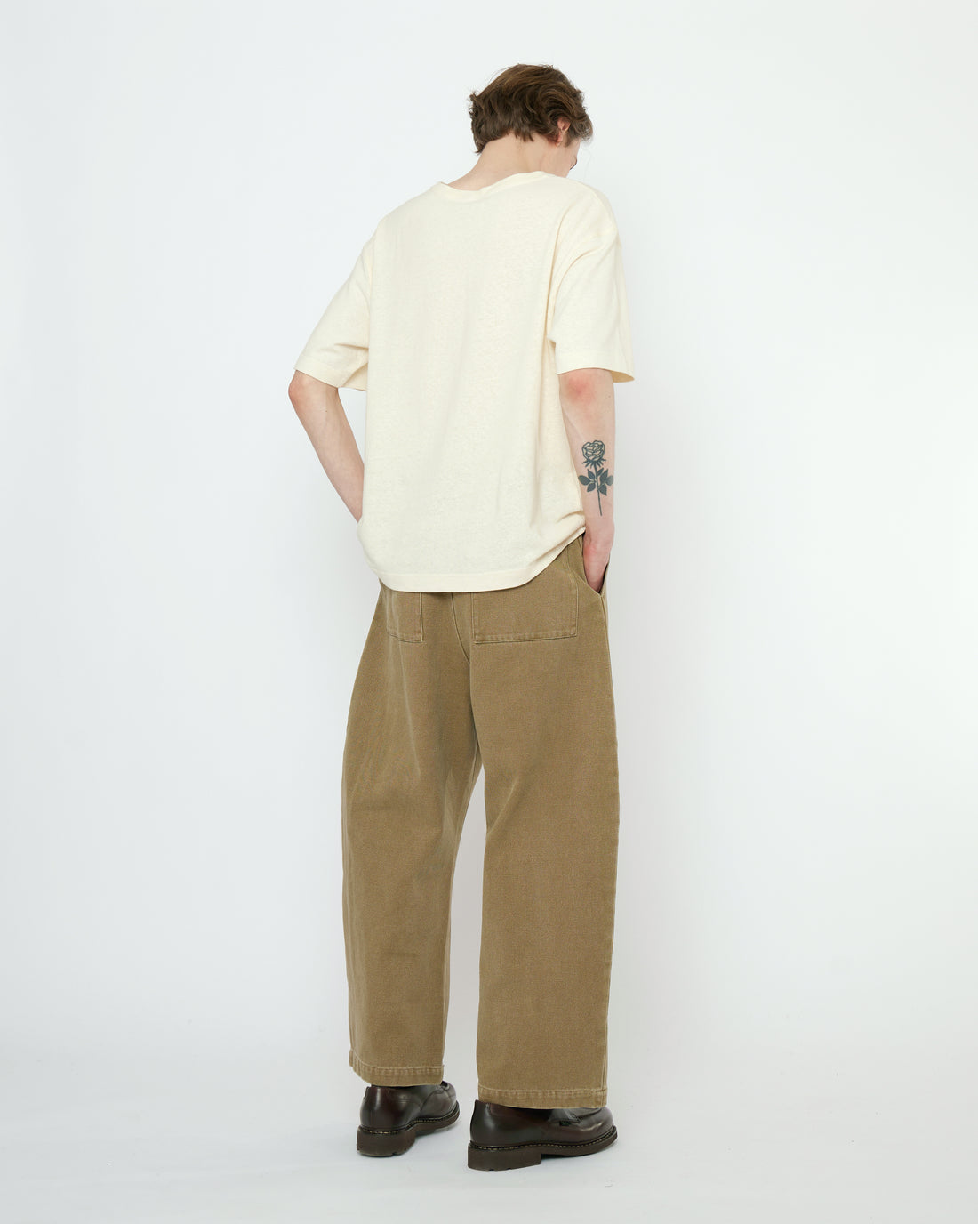 Tailored Curve Legged Trouser - SS25 - Washed Kelp