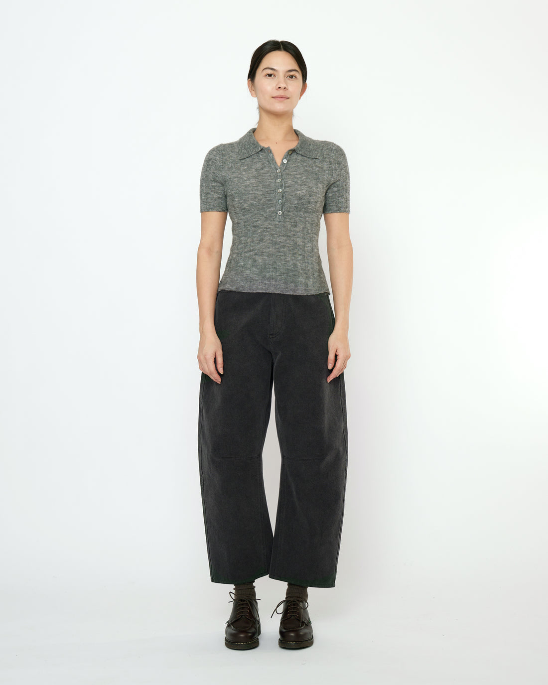 Collared Short Sleeves - FW25 - Heathered Gray