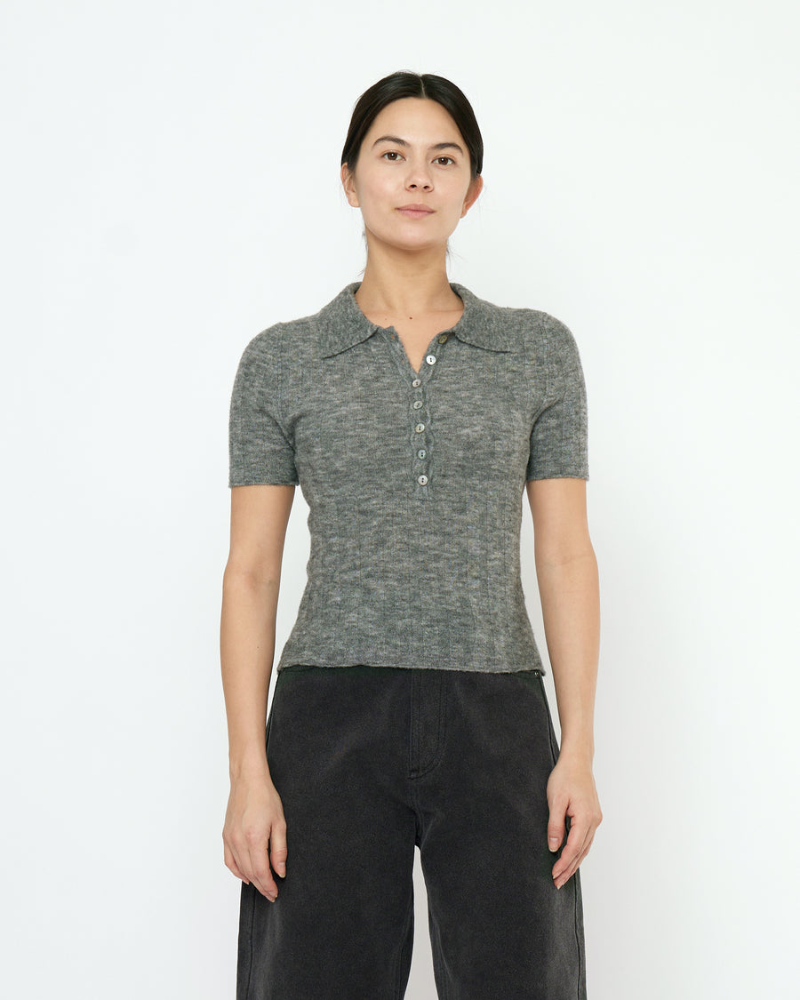 Collared Short Sleeves - FW25 - Heathered Gray