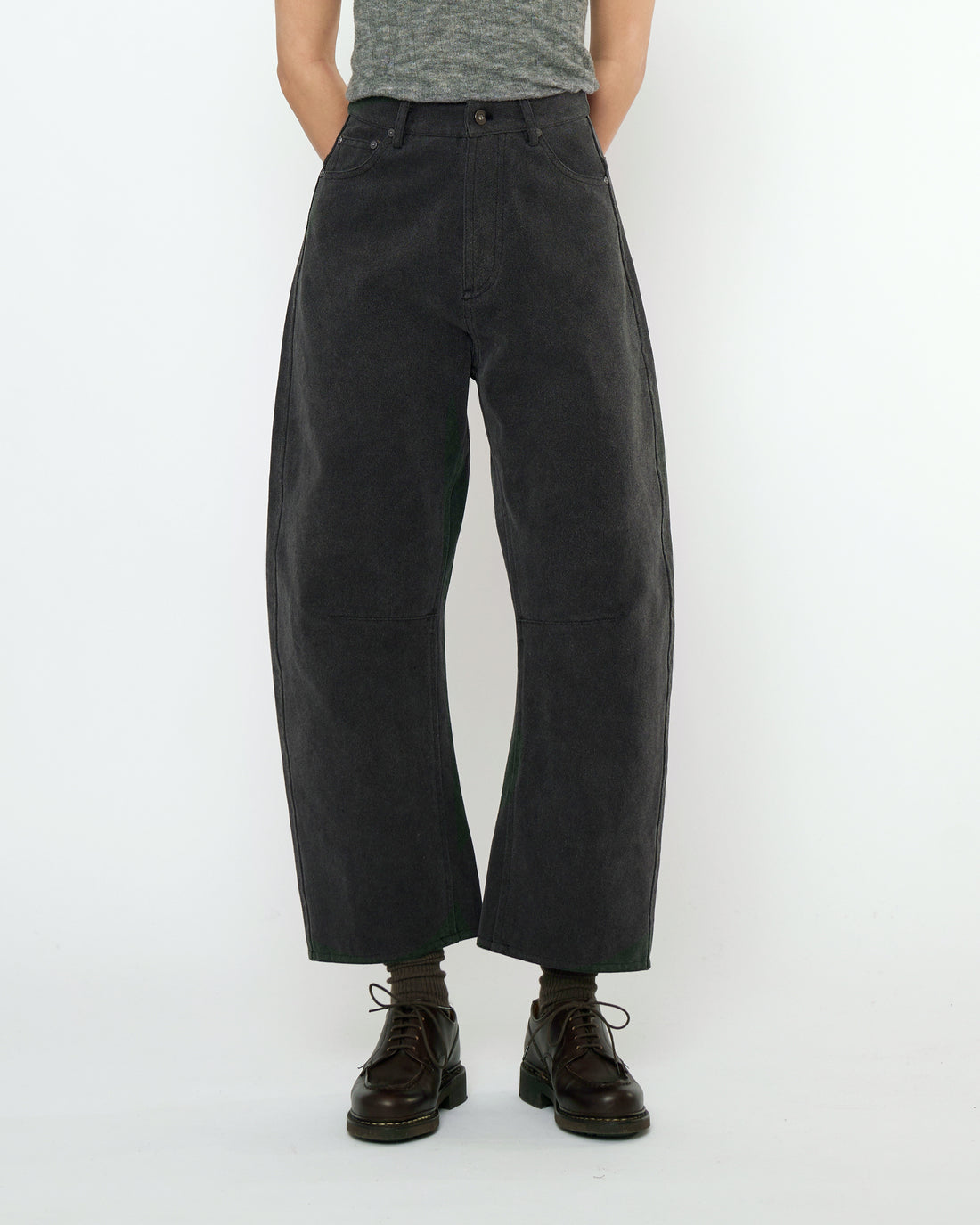 Curve Legged Work Trouser - FW25 - Washed Black