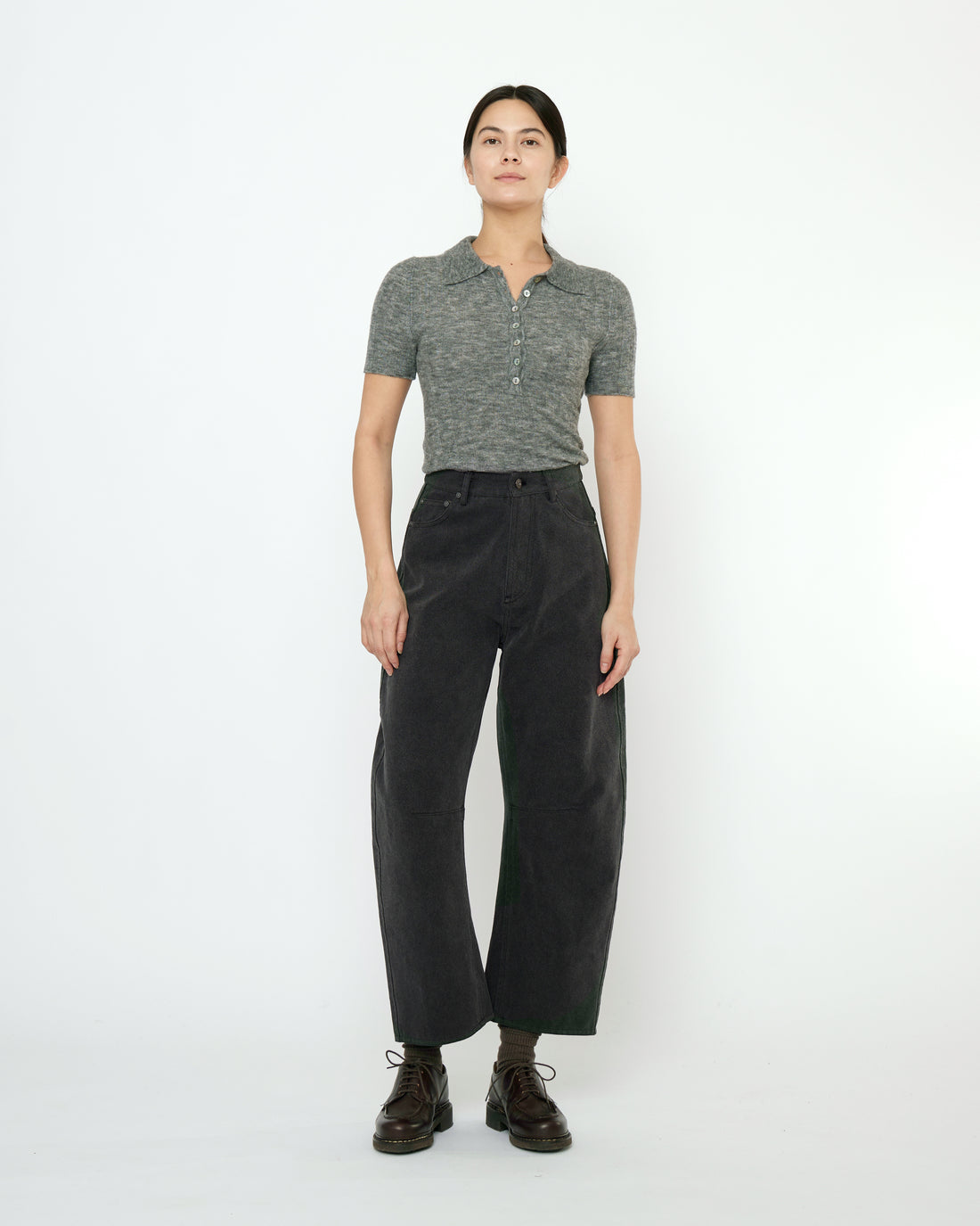 Curve Legged Work Trouser - FW25 - Washed Black