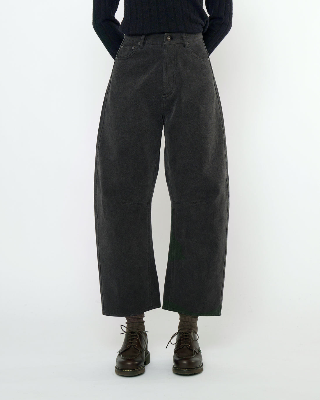Curve Legged Work Trouser - FW25 - Washed Black