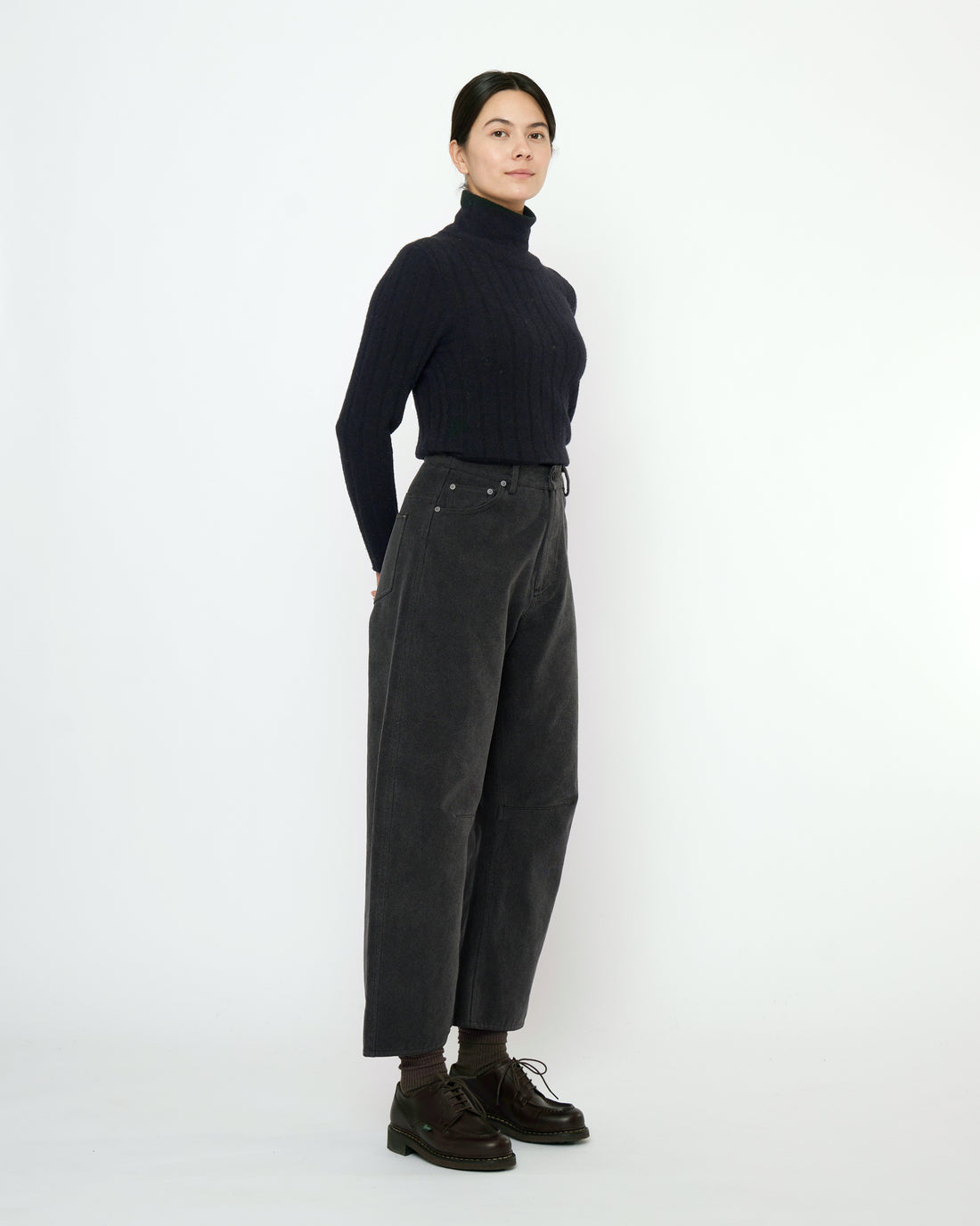 Curve Legged Work Trouser - FW25 - Washed Black