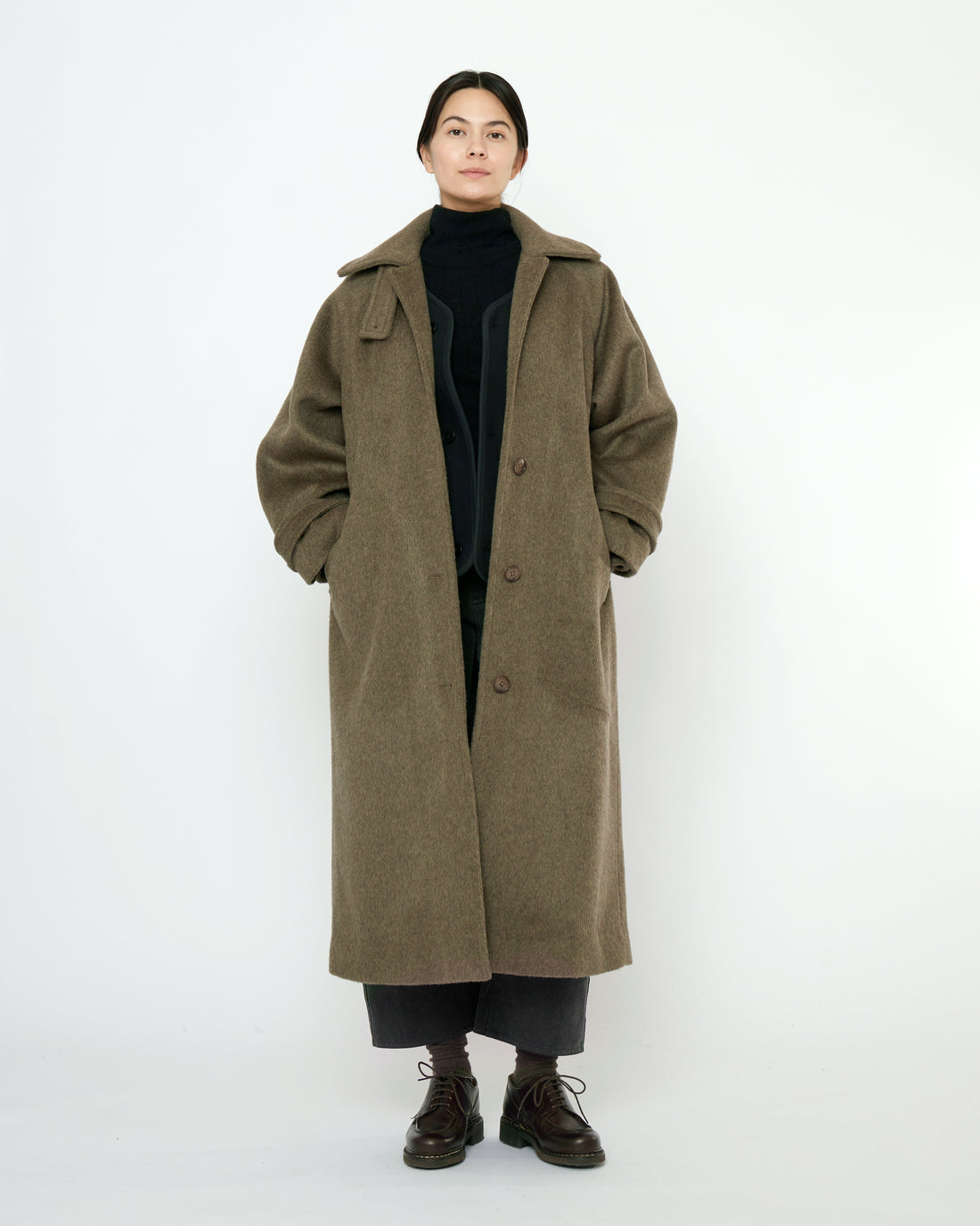 Balmacaan Coat - FW25 - Olive Gray