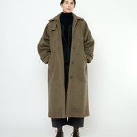 Balmacaan Coat - FW25 - Olive Gray