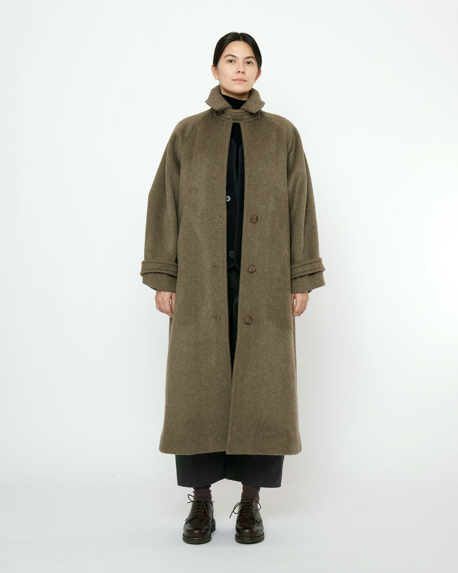 Balmacaan Coat - FW25 - Olive Gray