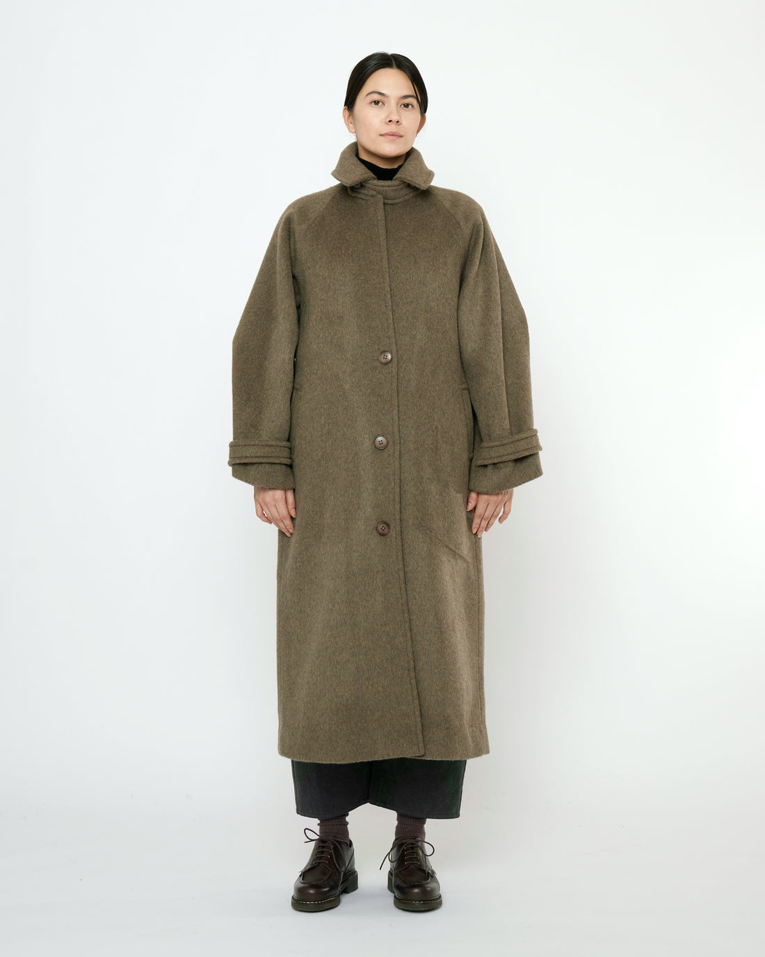 Balmacaan Coat - FW25 - Olive Gray