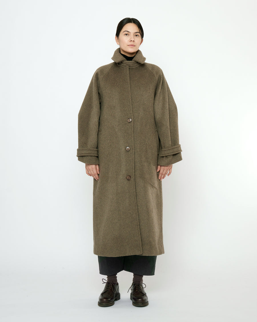 Balmacaan Coat - FW25 - Olive Gray