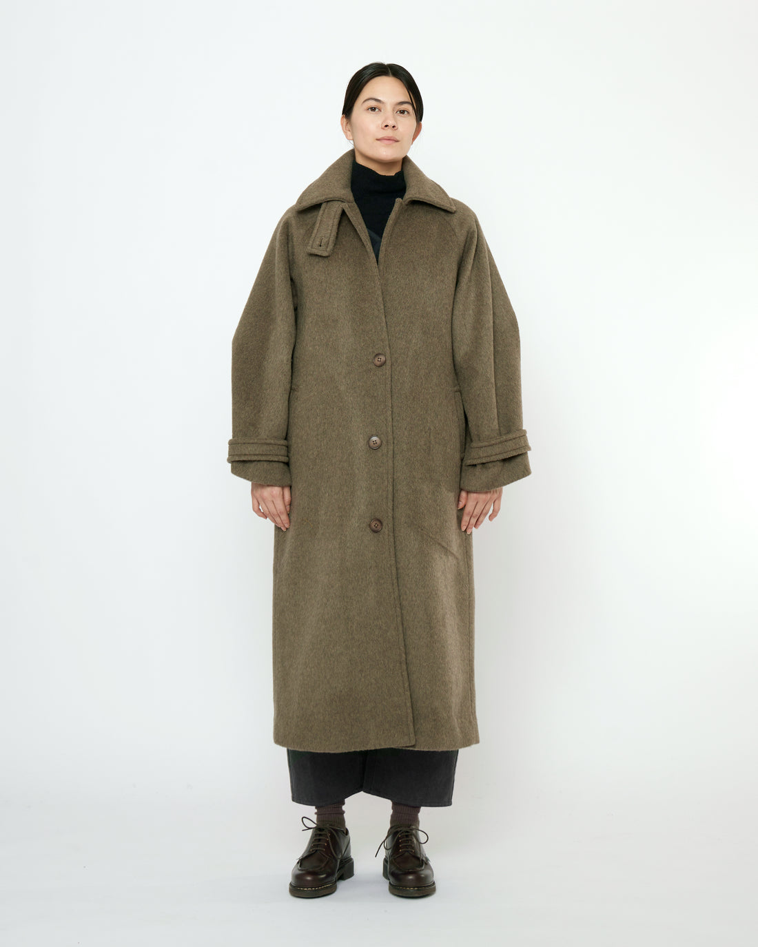 Balmacaan Coat - FW25 - Olive Gray