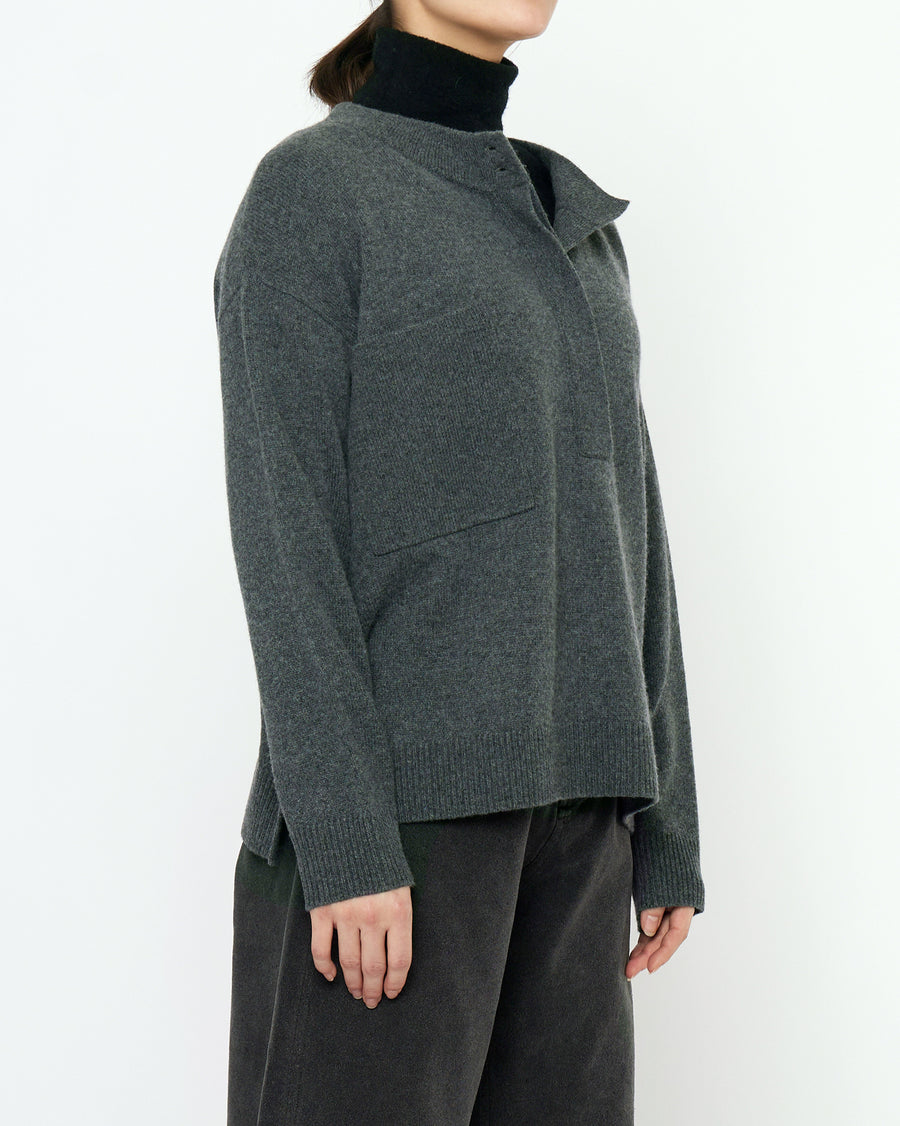 Relaxed Pocket Sweater - FW25 - Gray