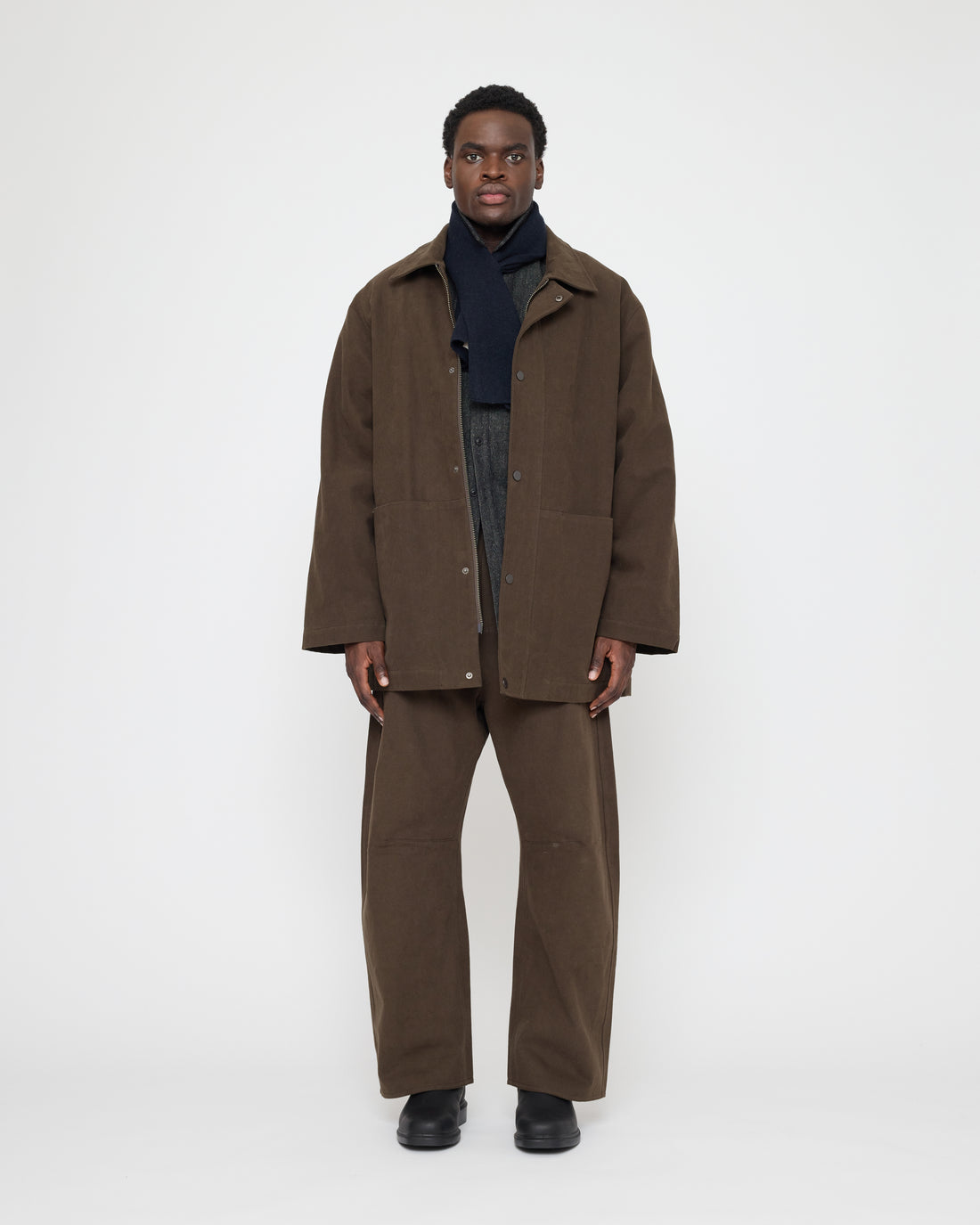 Mid-Length Chore Coat - FW26 - Taupe Brown