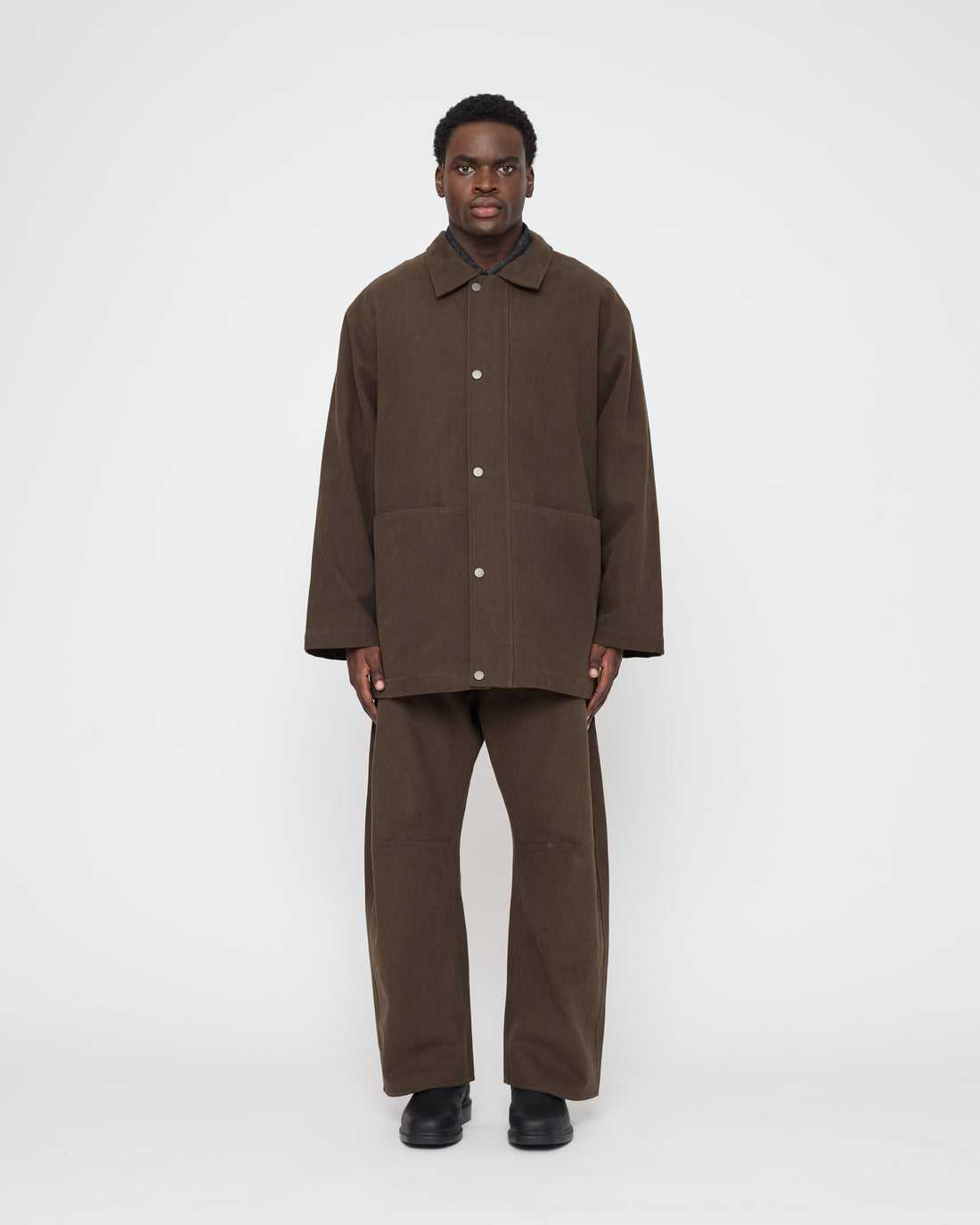 Mid-Length Chore Coat - FW26 - Taupe Brown