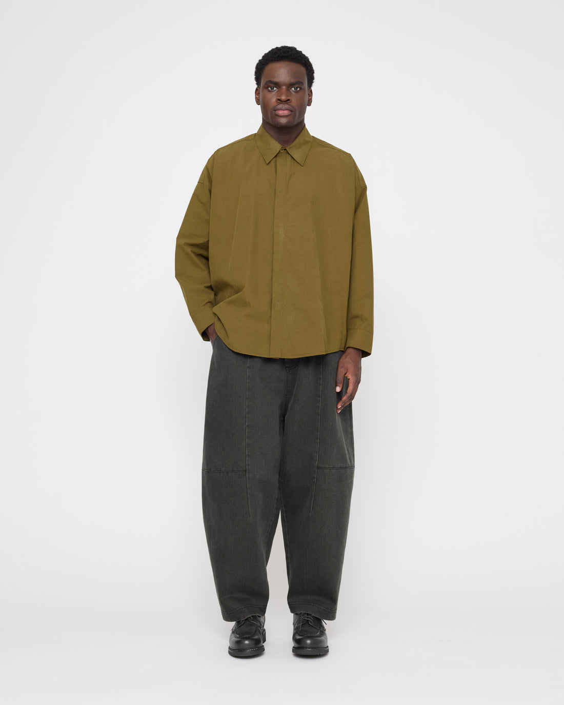Cocoon Dress Shirt - FW26 - Kelp