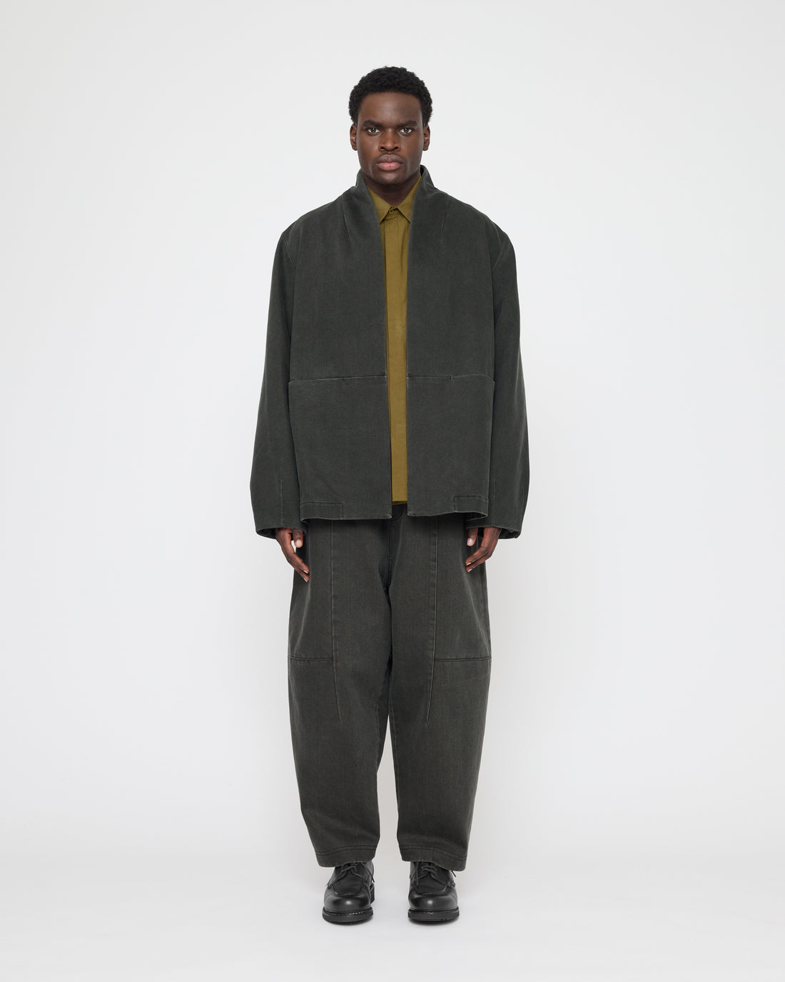 Open Short Coat - FW26 - Washed Black