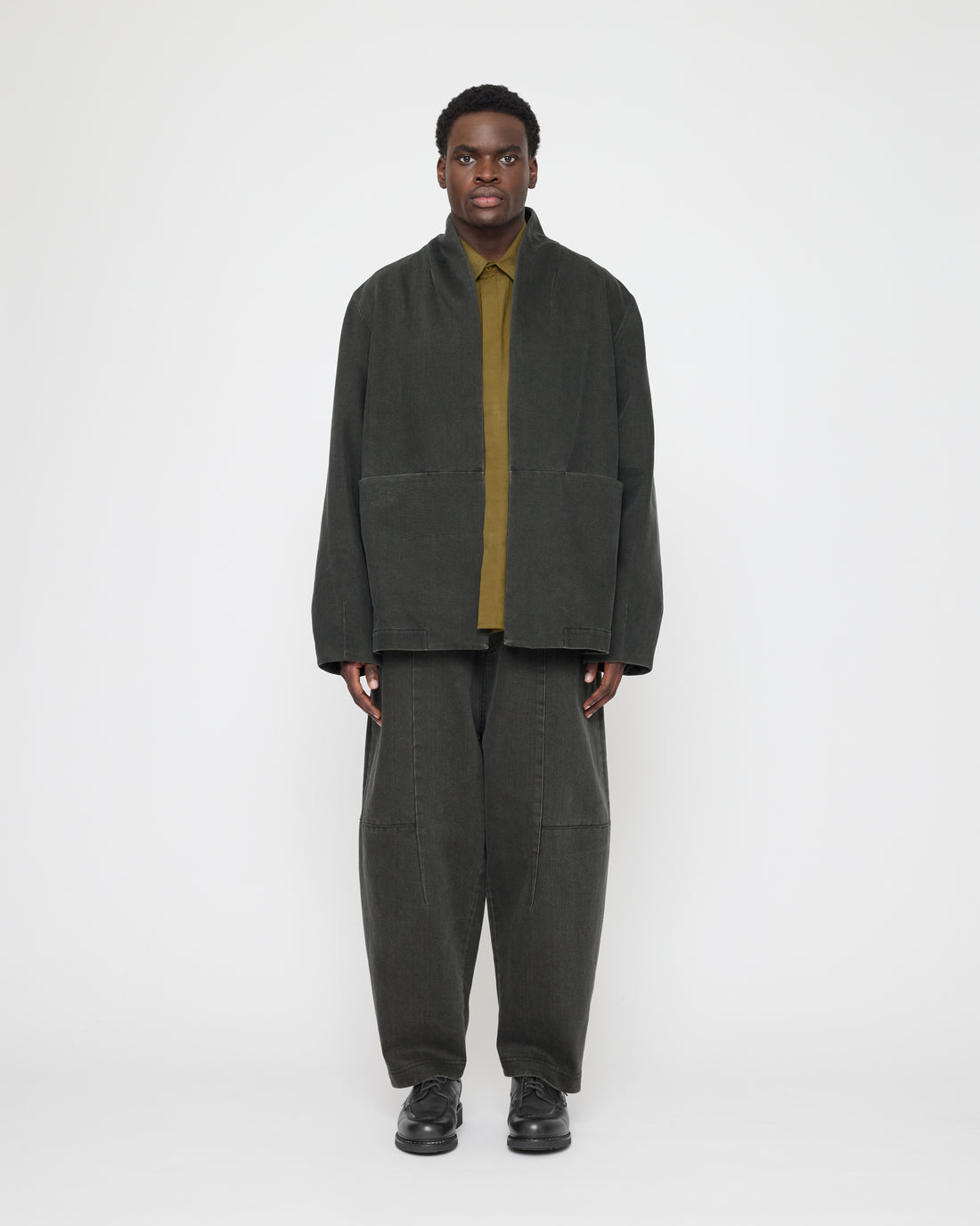Open Short Coat - FW26 - Washed Black