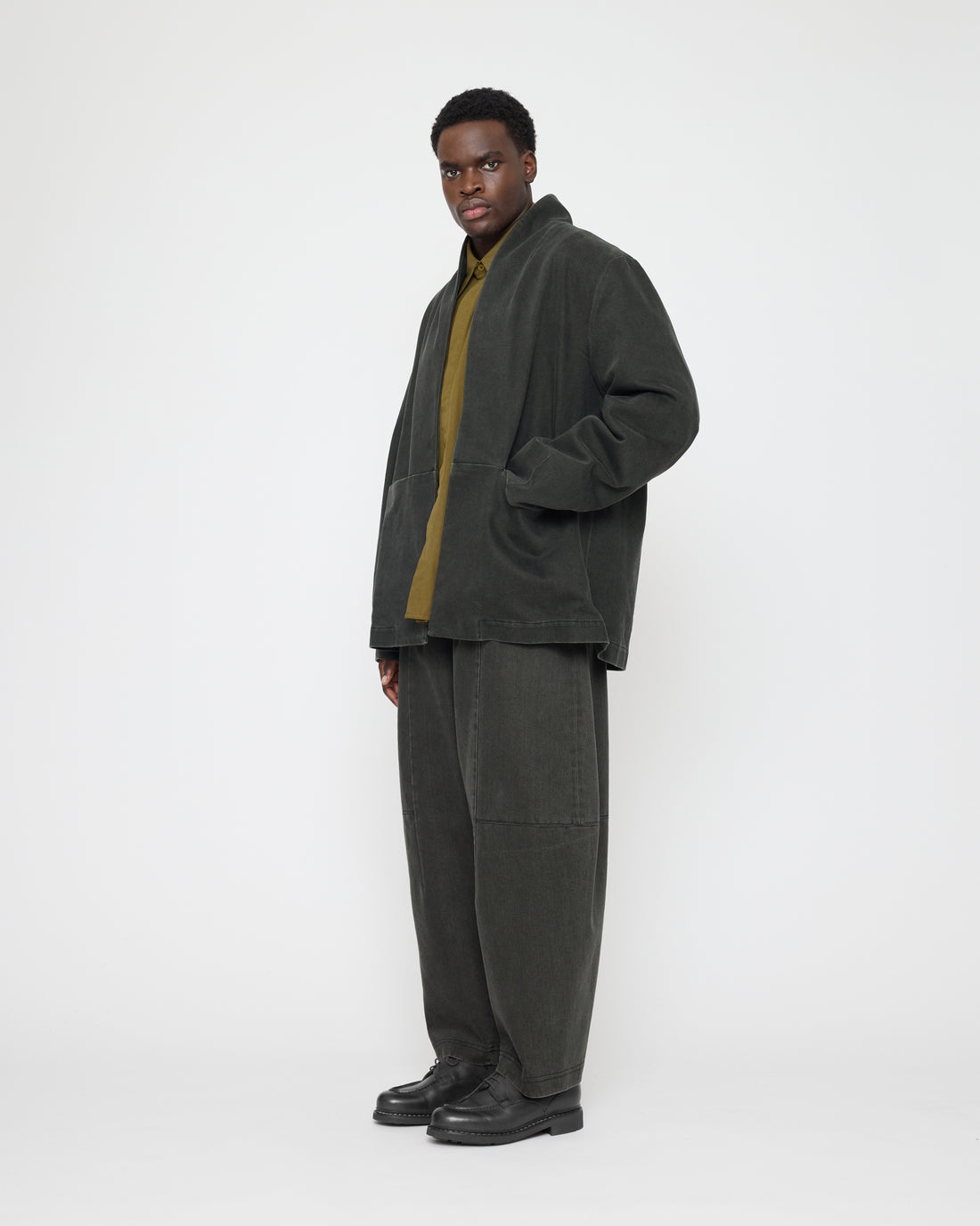 Open Short Coat - FW26 - Washed Black