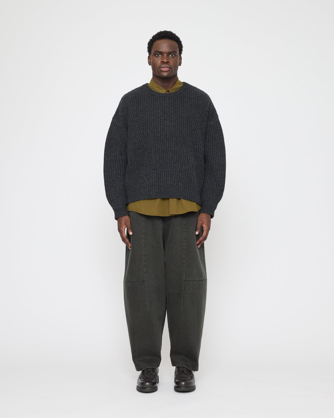Chunky Poet Sleeves Sweater - FW26 - Charcoal