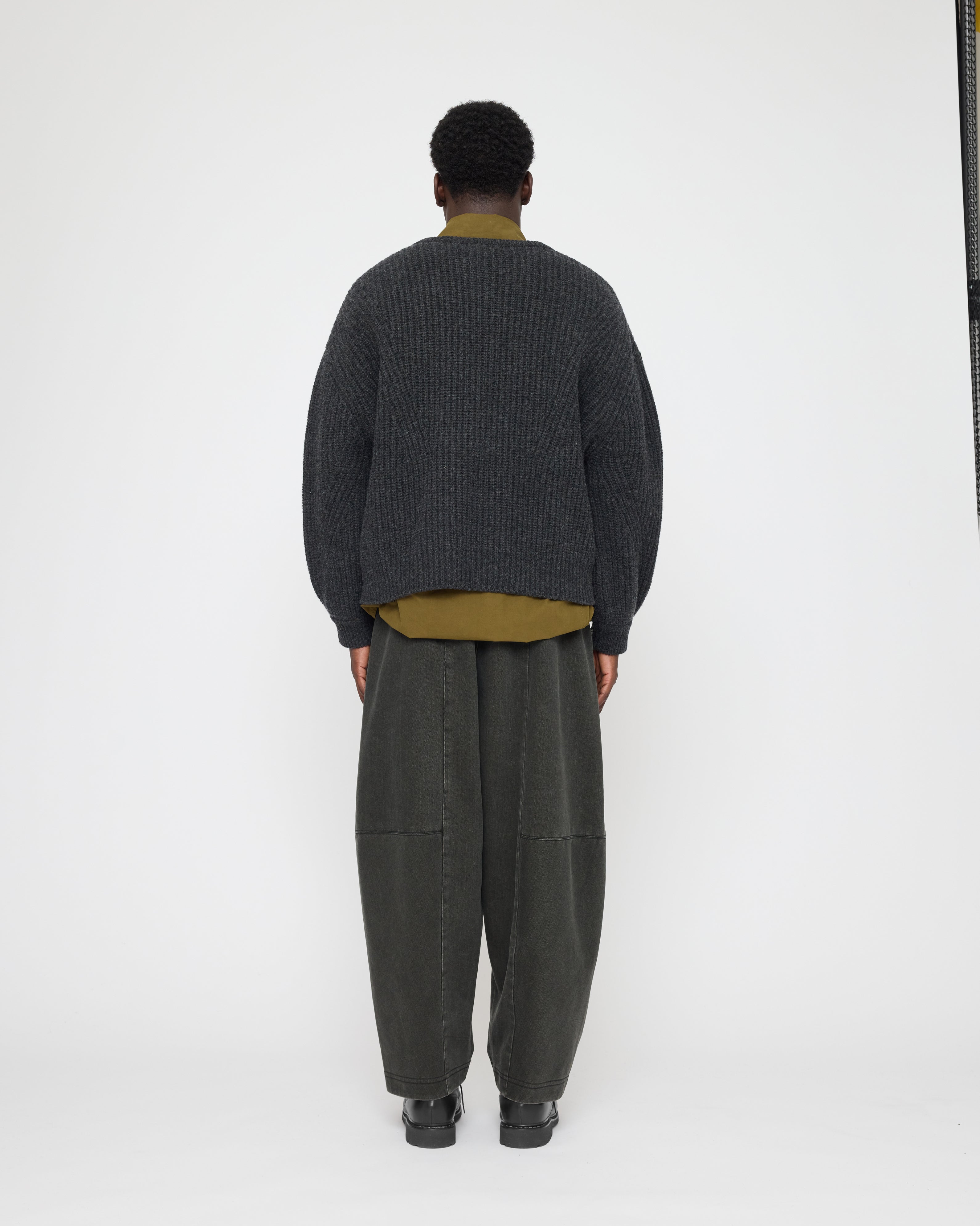 Chunky Poet Sleeves Sweater - FW26 - Charcoal