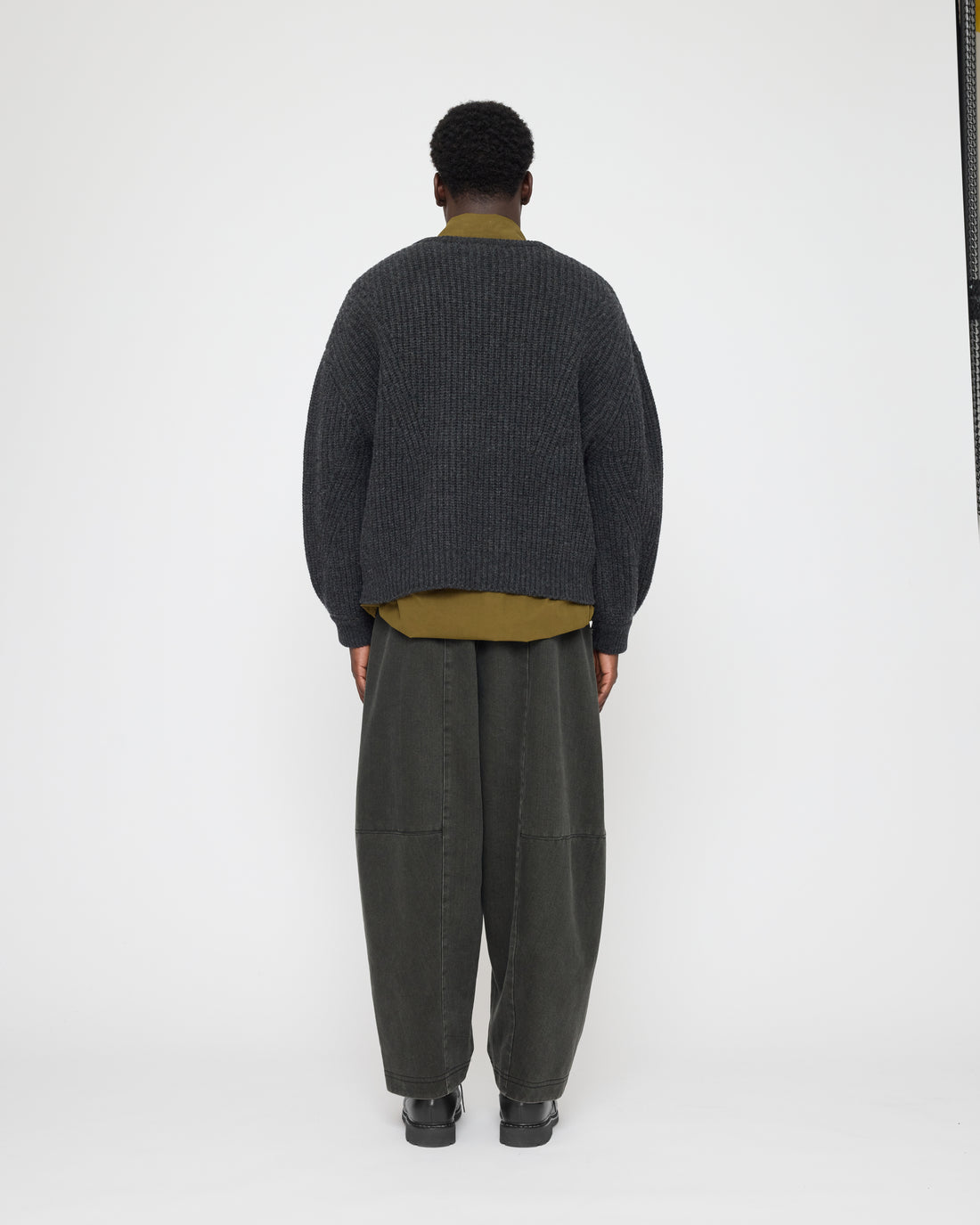 Chunky Poet Sleeves Sweater - FW26 - Charcoal