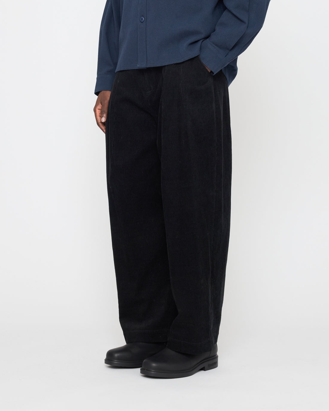 Pleated Trouser - Corduroy Edition - FW26 - Black Corduroy
