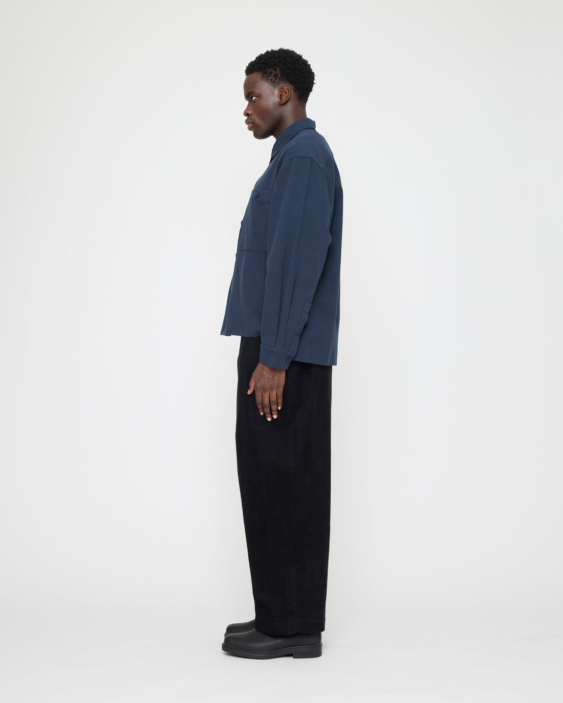 Pleated Trouser - Corduroy Edition - FW26 - Black Corduroy
