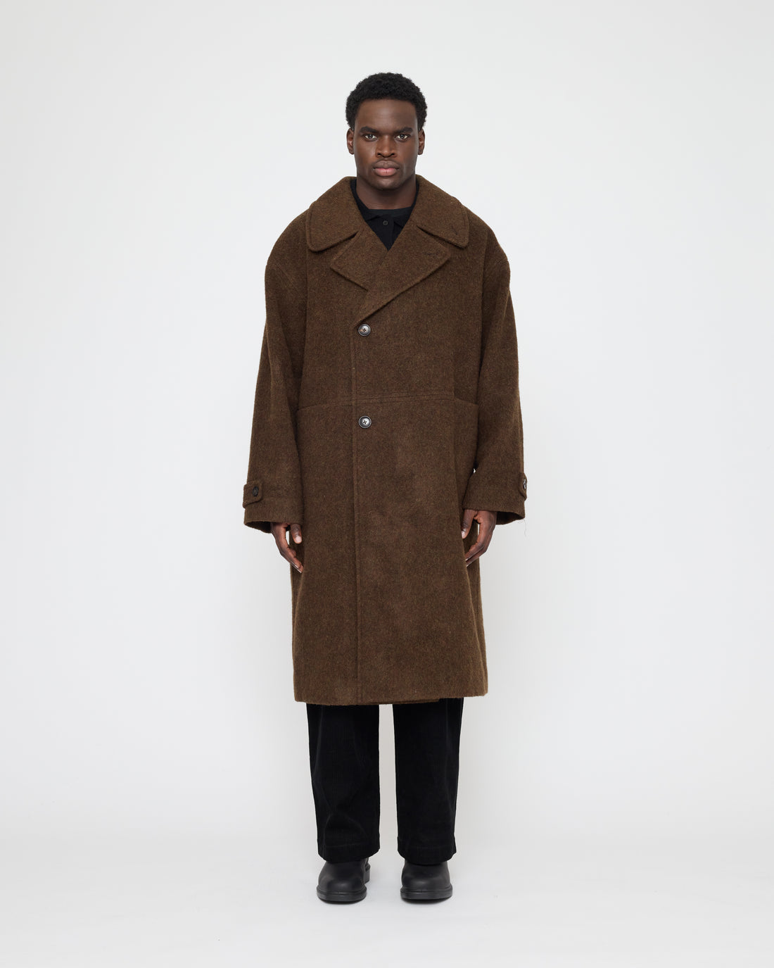 Double Breasted Wool Coat - FW26 - Dark Chestnut