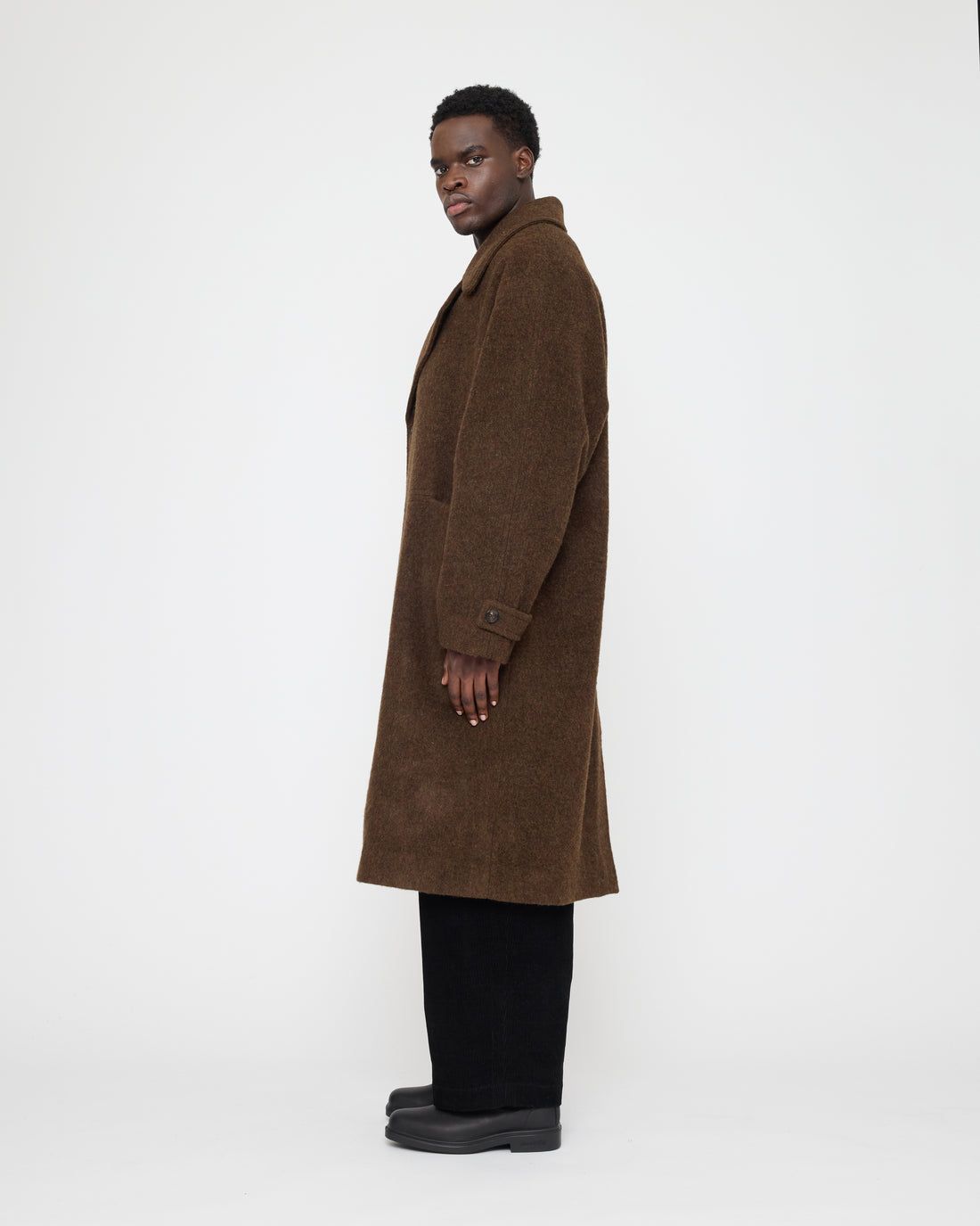 Double Breasted Wool Coat - FW26 - Dark Chestnut