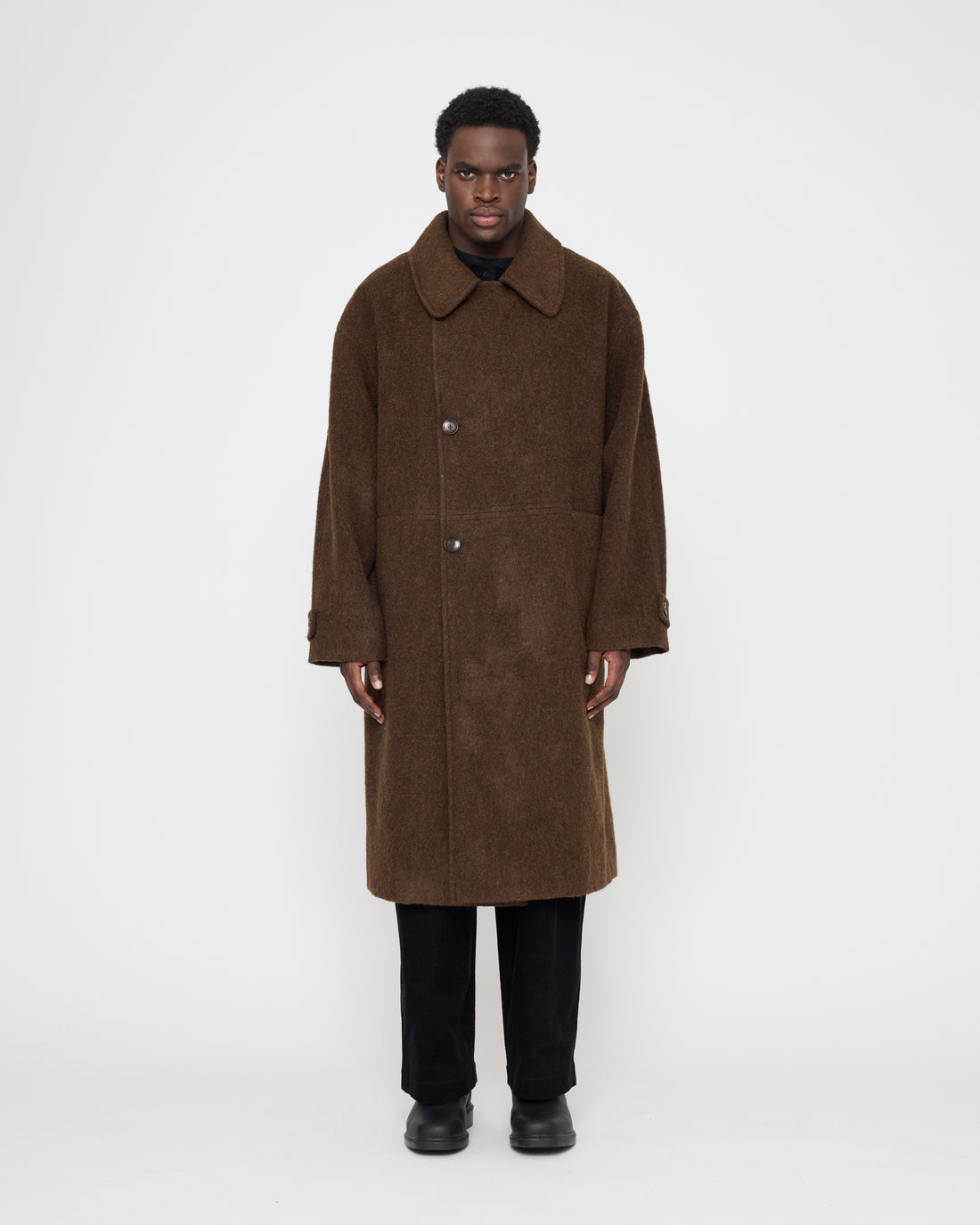 Double Breasted Wool Coat - FW26 - Dark Chestnut