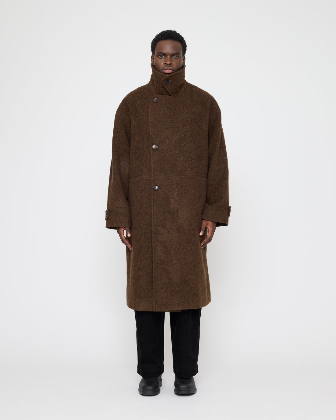 Double Breasted Wool Coat - FW26 - Dark Chestnut