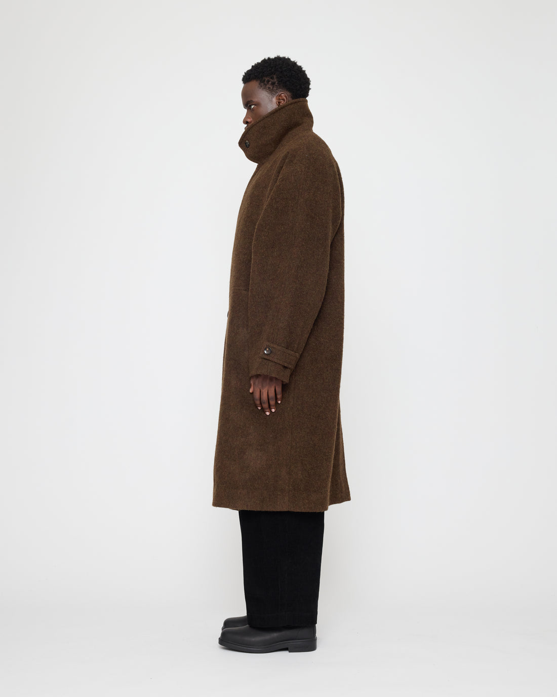 Double Breasted Wool Coat - FW26 - Dark Chestnut