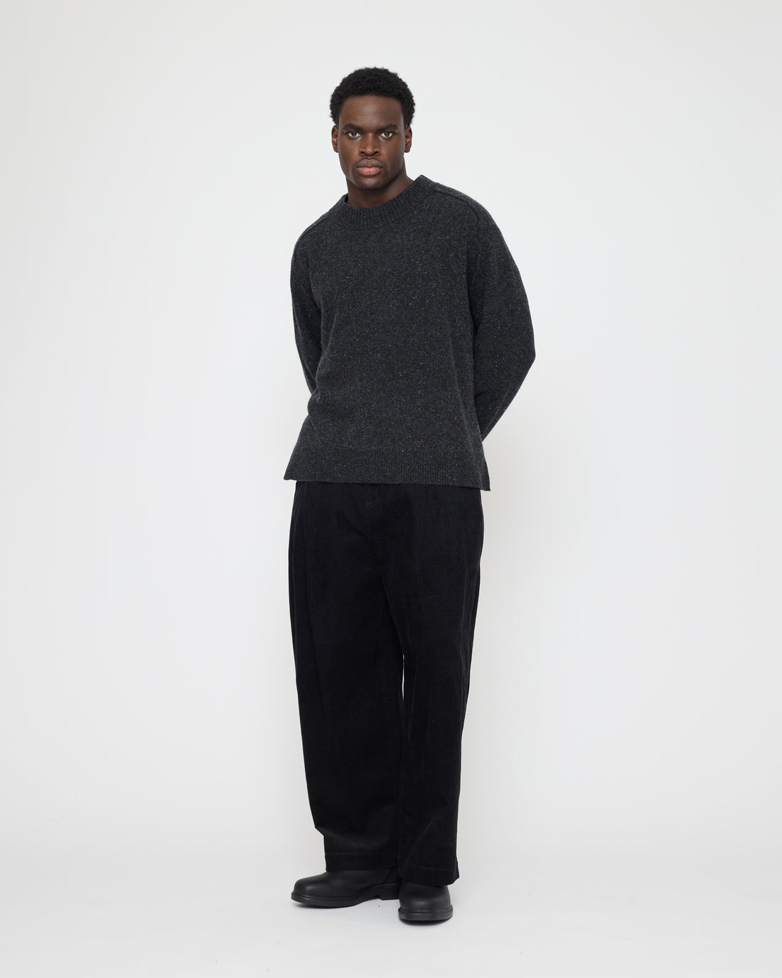 Roll Seam Sweater - FW26 - Speckle Charcoal