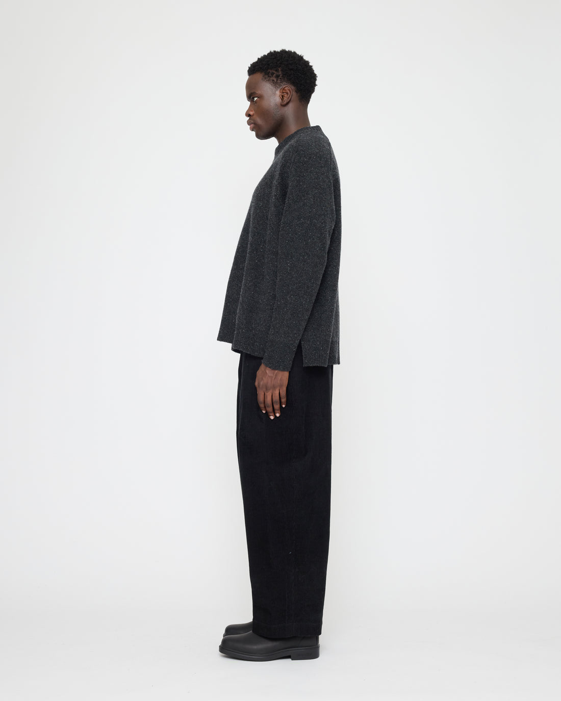 Roll Seam Sweater - FW26 - Speckle Charcoal