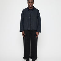 Panel Pockets Shirt Jacket - Waxed Edition - FW26 - Navy Black