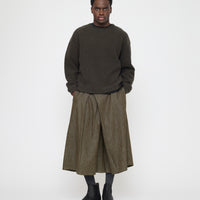 Pleated Culotte - Soft Denim Edition - FW26 - Olive