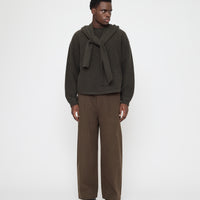 Hooded Scarf - FW26 - Olive Brown