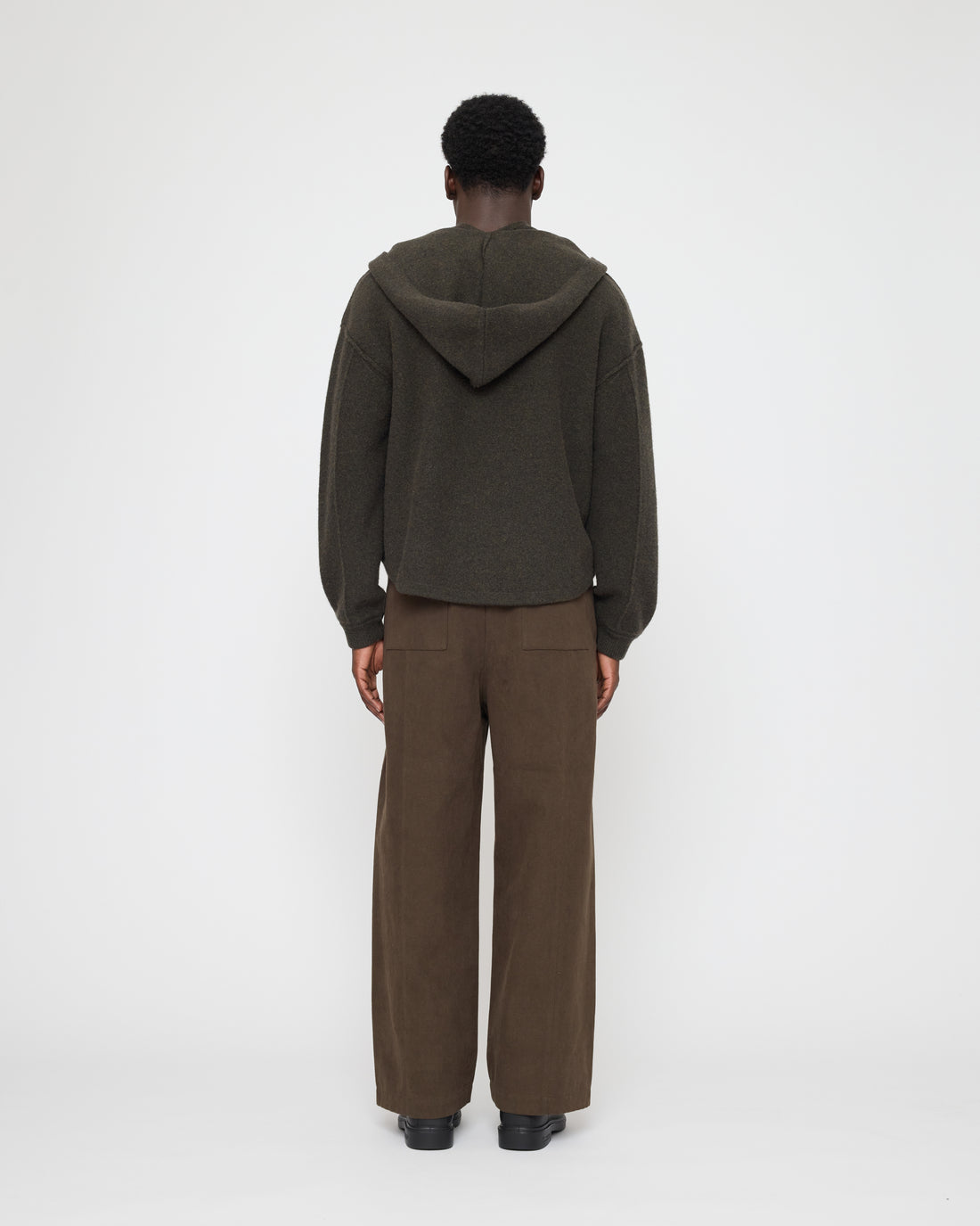 Hooded Scarf - FW26 - Olive Brown