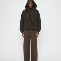 Hooded Scarf - FW26 - Olive Brown