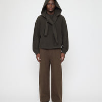 Hooded Scarf - FW26 - Olive Brown