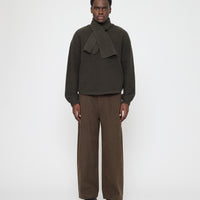 Cross Scarf - FW26 - Olive Brown