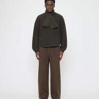 Cross Scarf - FW26 - Olive Brown