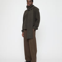 Long Wool Scarf - FW26 - Olive Brown