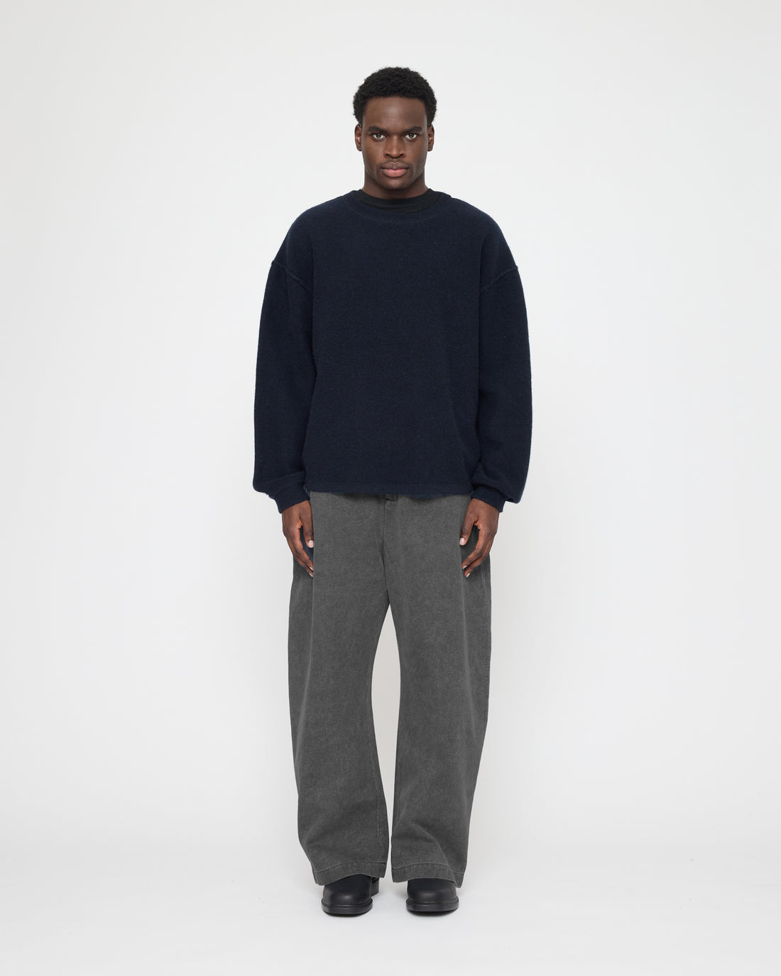 Tailored Curve Legged Trouser - FW26 - Washed Black