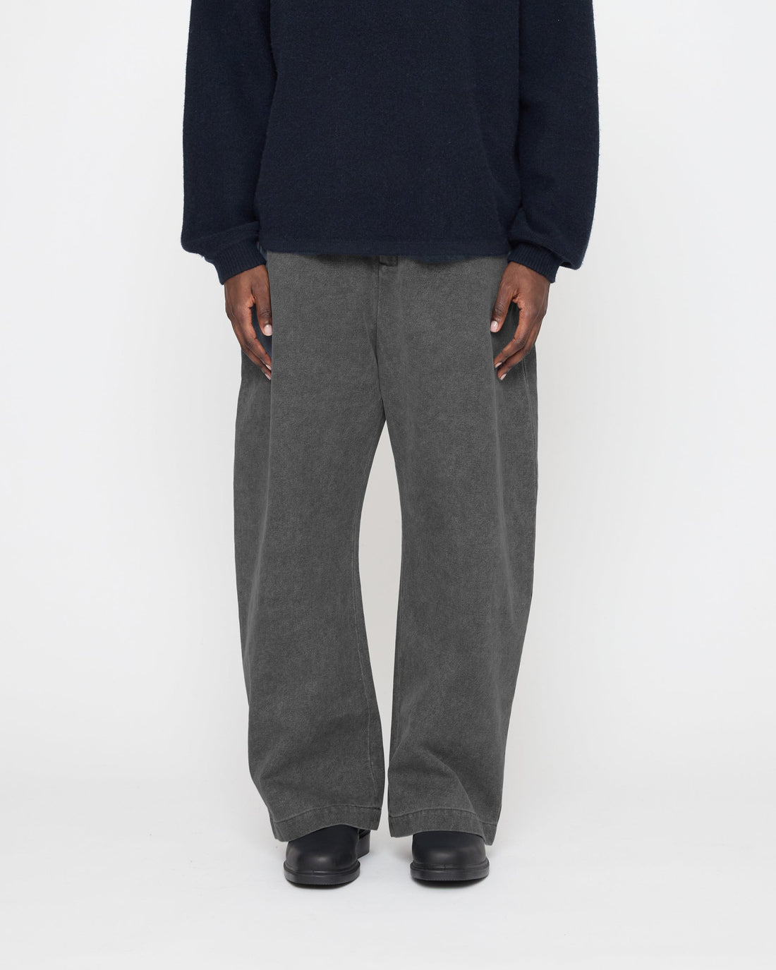 Tailored Curve Legged Trouser - FW26 - Washed Black