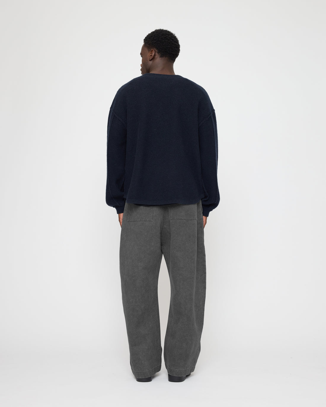 Tailored Curve Legged Trouser - FW26 - Washed Black