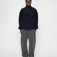 Cross Scarf - FW26 - Navy Black
