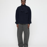 Cross Scarf - FW26 - Navy Black