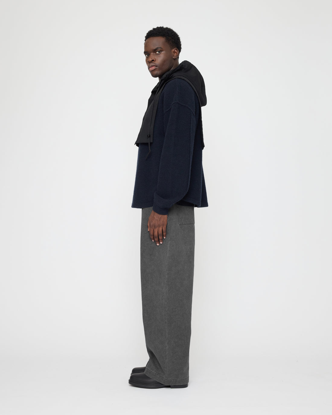 Waxed Hooded Vest - FW26 - Charcoal