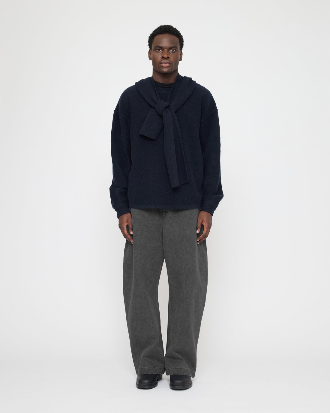 Hooded Scarf - FW26 - Navy Black